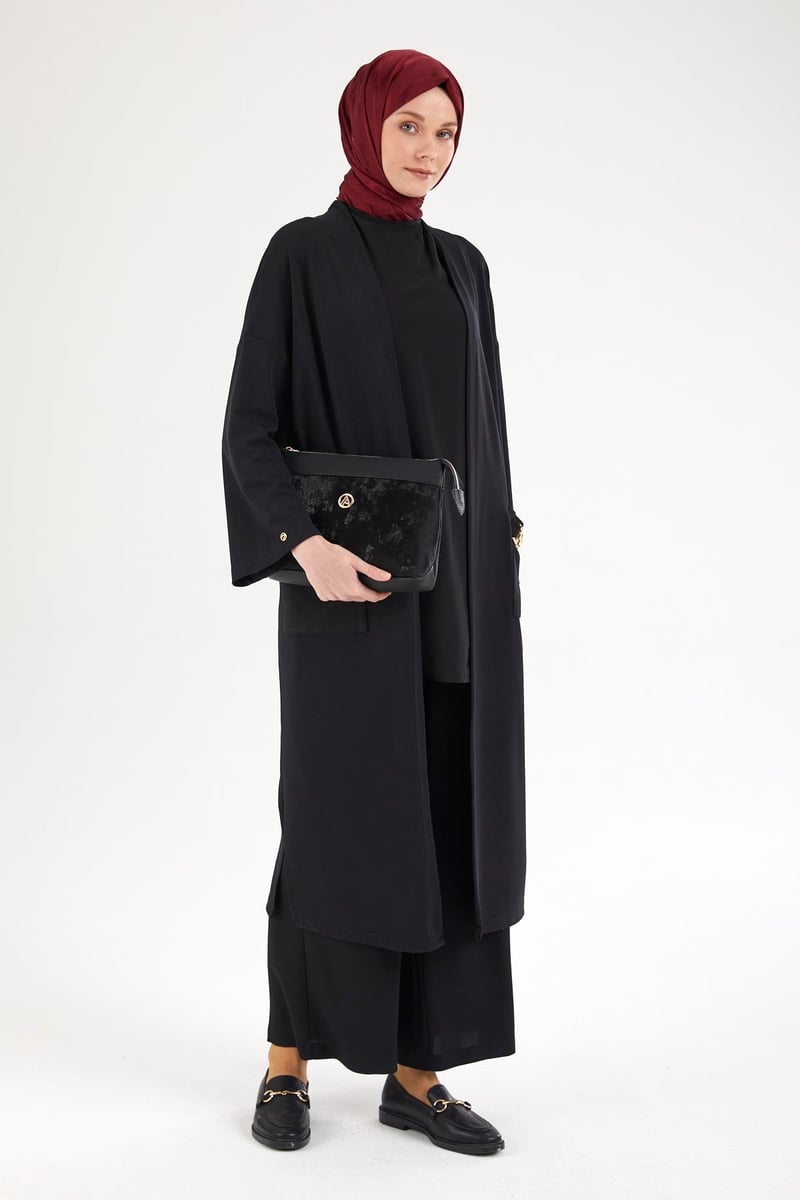 Armine Trend Zincir Detaylı Cepli Giy Çık 25YT521 Siyah